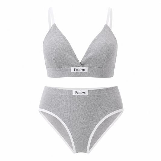 Conjunto Layla Sutiã e Calcinha Sem Aro Canelado