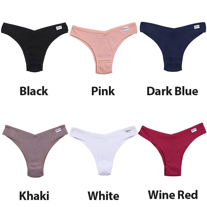 Kit Calcinhas Isabela – 5 Peças Algodão Bikini Cintura Baixa