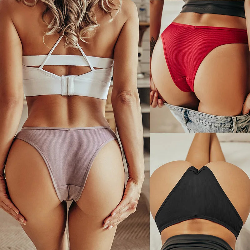 Kit Calcinhas Isabela – 5 Peças Algodão Bikini Cintura Baixa