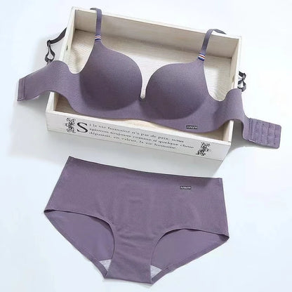Conjunto Lorena Sutiã Sem Aro com Bojo Moldado e Calcinha Seamless
