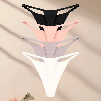 Kit Calcinhas Luna – 4 Peças Ultra-Finas Tanga Sem Costura Aparente