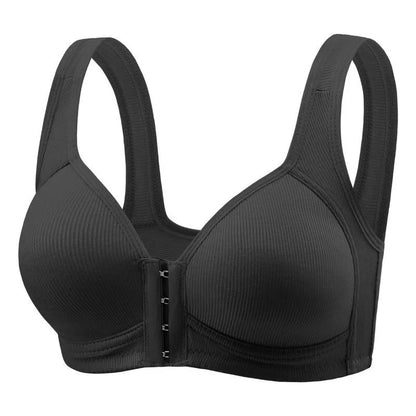 Sutiã Sem Aro com Fechamento Frontal por Colchetes Full Cup - Conforto Diário Sem Costura