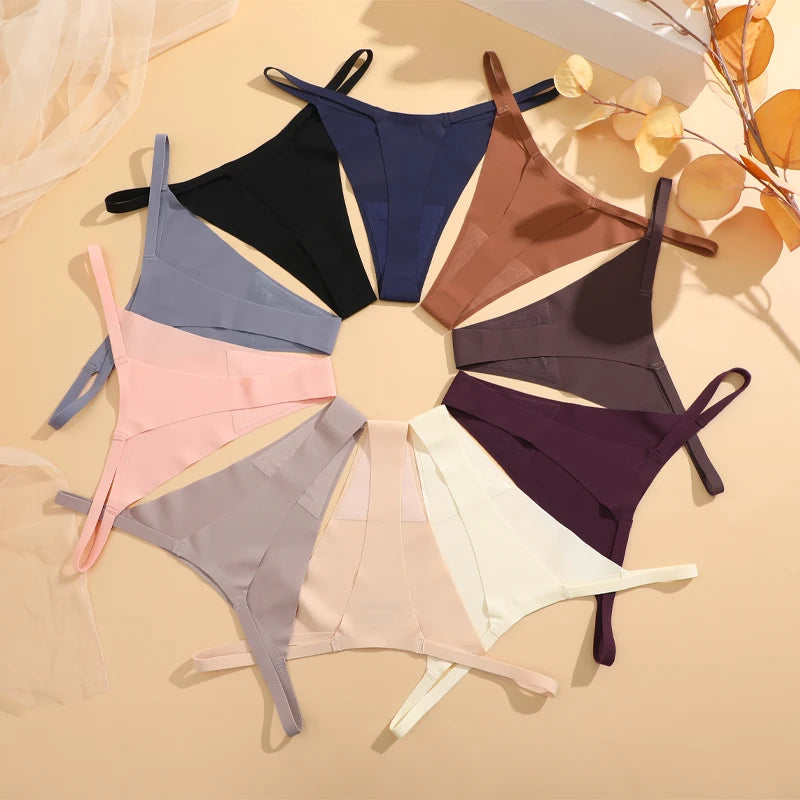 Kit Calcinhas Luna – 4 Peças Ultra-Finas Tanga Sem Costura Aparente