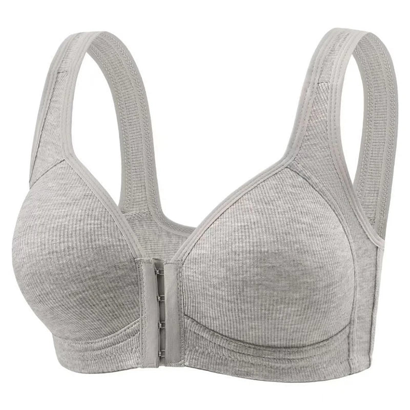 Sutiã Sem Aro com Fechamento Frontal por Colchetes Full Cup - Conforto Diário Sem Costura