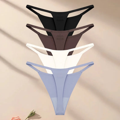 Kit Calcinhas Luna – 4 Peças Ultra-Finas Tanga Sem Costura Aparente