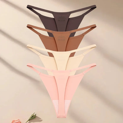 Kit Calcinhas Luna – 4 Peças Ultra-Finas Tanga Sem Costura Aparente