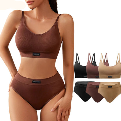 Conjunto Beatriz Sutiã e Calcinha Seamless Copa Cheia Sem Aro
